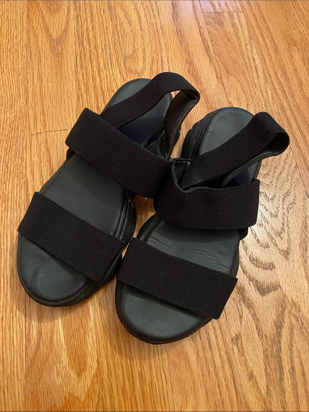 Black Women's Adjustable Strap Sandals